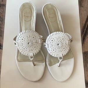jack rogers - white - heel sandals